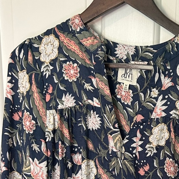 Anthropologie dRA Blue Floral Boho Messie Dress - Size Medium - Picture 9 of 10